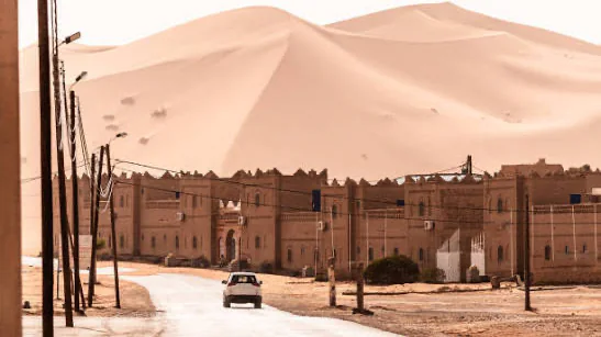4x4 with private driver at Merzouga Sahara dunes Morocco